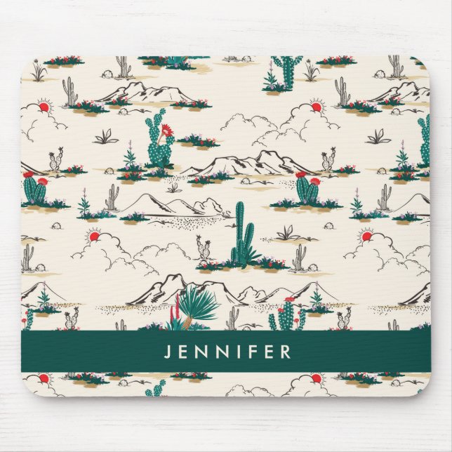 Addieren Sie Ihr Namens| blühendes Mousepad (Vorne)