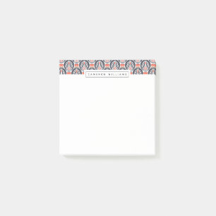 Addieren Sie Ihr Namens Blumendie Post-it Klebezettel