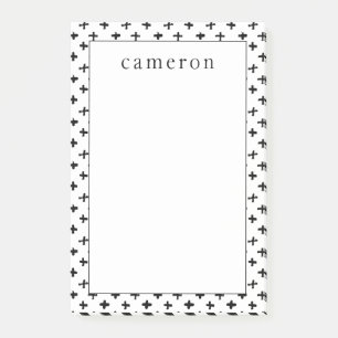 Addieren Sie Ihr Namens , das schwarze Tinte Post-it Klebezettel