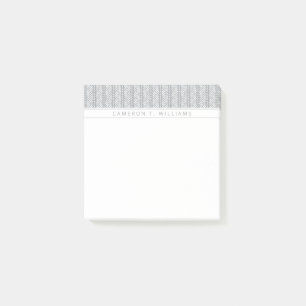 Addieren Sie Ihr Namens  graue Hand gezeichnetes Post-it Klebezettel