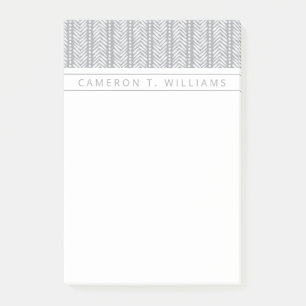 Addieren Sie Ihr Namens graue Hand gezeichnetes Post-it Klebezettel