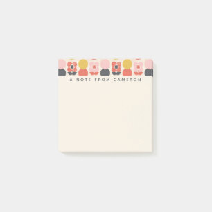 Addieren Sie Ihr Namens  Mitte- des Post-it Klebezettel