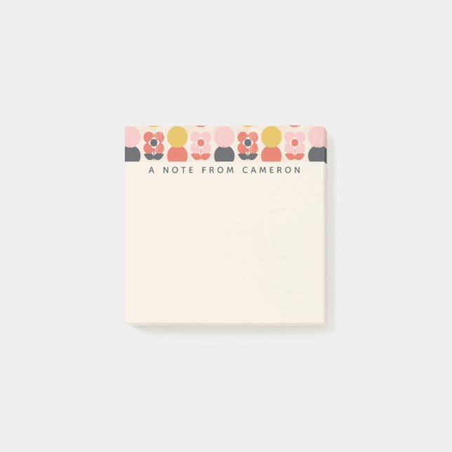 Addieren Sie Ihr Namens| Mitte- des Post-it Klebezettel (Vorderseite)