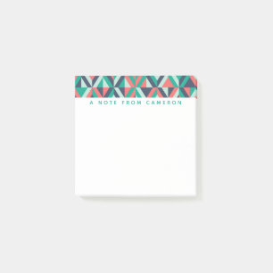 Addieren Sie Ihr Namens  Mitte- des Post-it Klebezettel