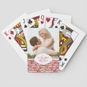 Addieren Sie Ihr Namens modisches Monogramm des Spielkarten