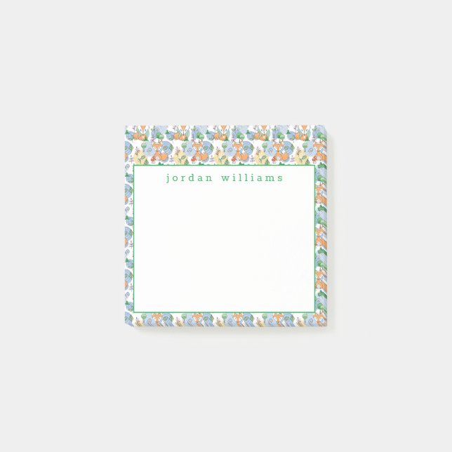 Addieren Sie Ihr Namens| niedliches kleines Post-it Klebezettel (Vorderseite)
