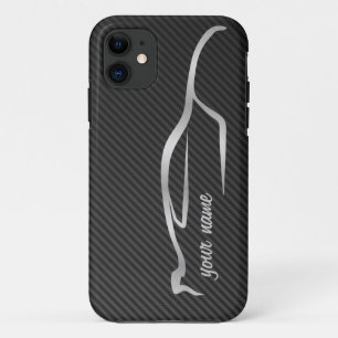 "addieren Sie Ihr Namens" Skyline-graues iPhone 11 Hülle