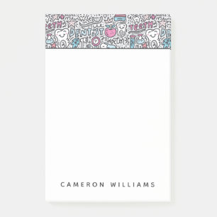 Addieren Sie Ihr Namens zahnmedizinisches Post-it Klebezettel