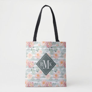 Addieren Sie Ihr Rosen-Streifen-Muster des Tasche