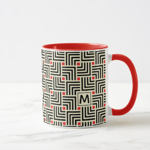 Addieren Sie Ihre Anfangs geometrischen Linien Tasse