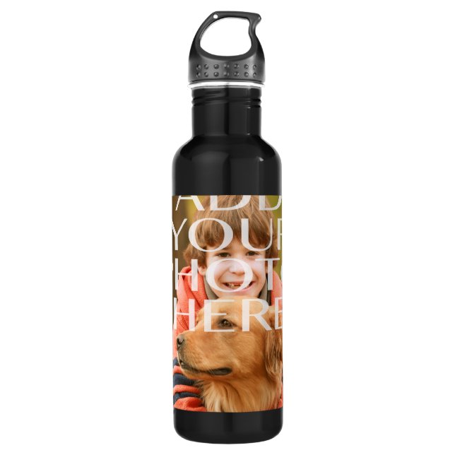 Addieren Sie Ihre eigene personalisierte Edelstahlflasche (Vorderseite)