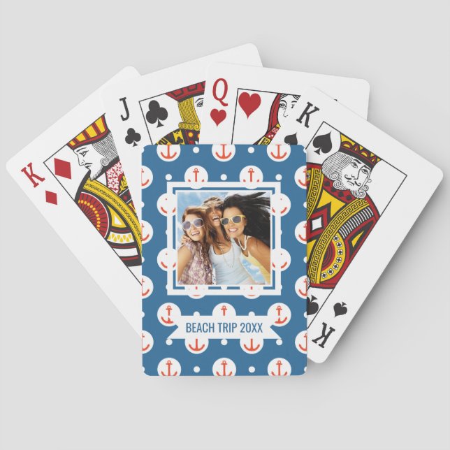 Addieren Sie Ihre Namens| Anker-Punkte Spielkarten (Rückseite)