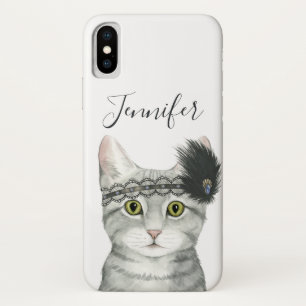 Addieren Sie Ihre Namens  Downton Katze Case-Mate iPhone Hülle
