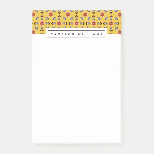 Addieren Sie Ihre Namens| skandinavische Post-it Klebezettel (Vorderseite)