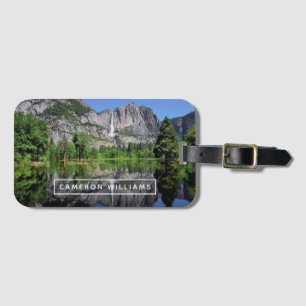 Addieren Sie Ihre Namens Yosemite Falls Reflexion Gepäckanhänger
