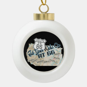 addieren Sie Ihre Verzierung 2 Fotofunktelegraphie Keramik Kugel-Ornament