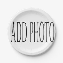 addieren Sie Ihren eigenen Fotopapier-Teller Pappteller