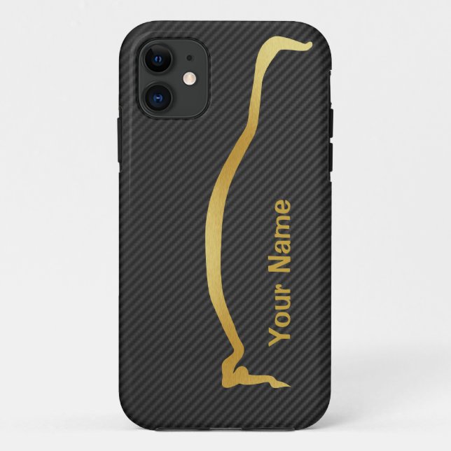 Addieren Sie Ihren Namen - GoldSilhouette Case-Mate iPhone Hülle (Rückseite)