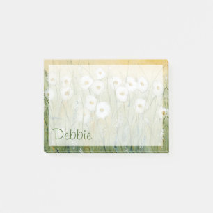 Addieren Sie Ihren Namens  Gänseblümchen-Frühling Post-it Klebezettel