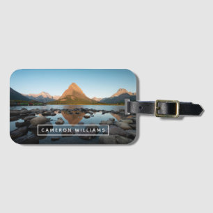 Addieren Sie Ihren Namens  Mountainsee Gepäckanhänger