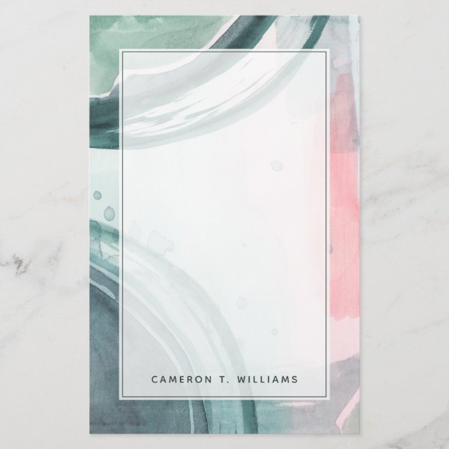 Addieren Sie Ihren Namens| Pastellschreiber - Briefpapier (Vorderseite)