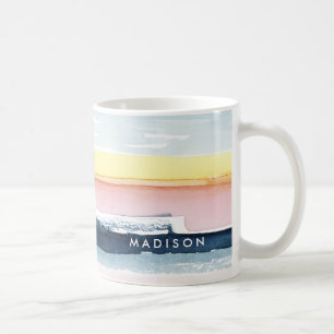 Addieren Sie Ihren Namens Sonnenuntergang-Strom I Kaffeetasse
