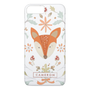 Addieren Sie Ihren Namens  wunderlichen WaldFox iPhone 8 Plus/7 Plus Hülle