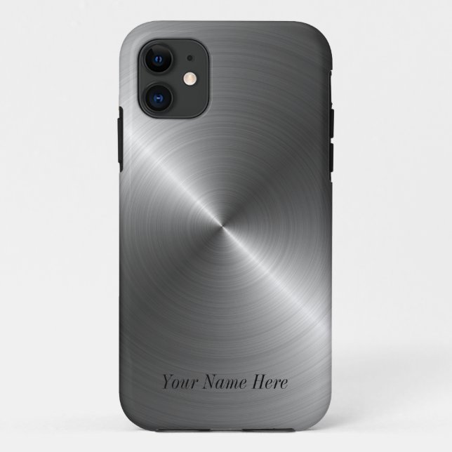 Addieren Sie Ihren Namensstahlmetallblick iPhone 5 Case-Mate iPhone Hülle (Rückseite)