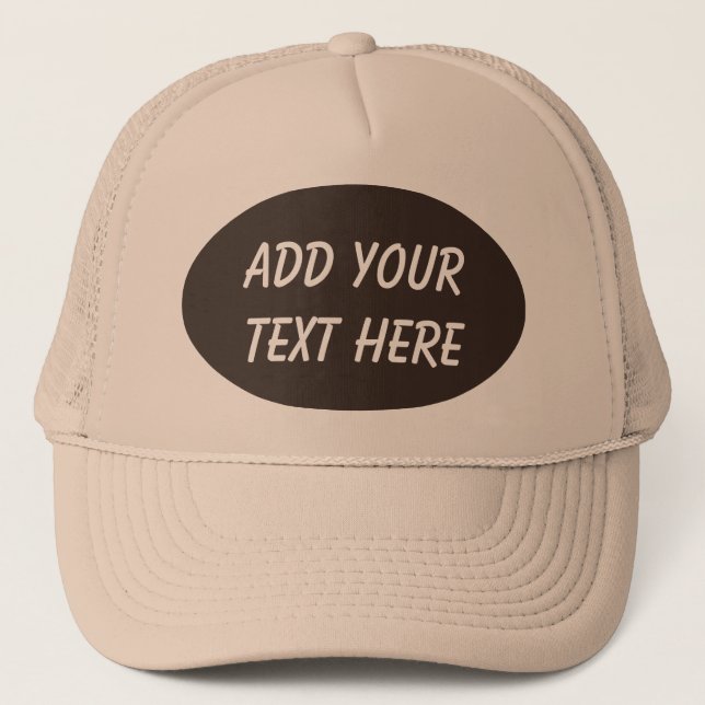 ADDIEREN SIE IHREN TEXT HERE-HAT TRUCKERKAPPE (Vorderseite)