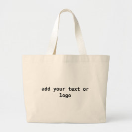addieren Sie Ihren Text oder Logo-Tasche Jumbo Stoffbeutel