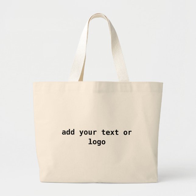 addieren Sie Ihren Text oder Logo-Tasche Jumbo Stoffbeutel (Vorne)