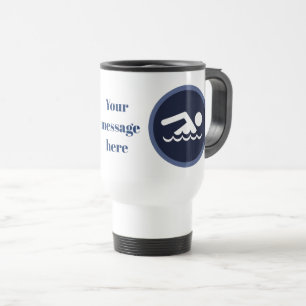 addieren Sie Mitteilungsschwimmensport-Kreis-Tasse Reisebecher