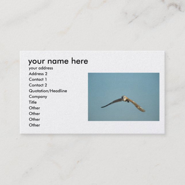 addieren Sie Sie Info-Visitenkarten Visitenkarte (Vorderseite)