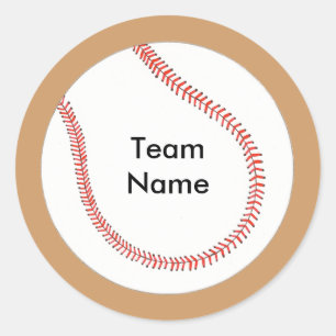 Addieren Sie Team-Namensbaseball-Aufkleber Runder Aufkleber