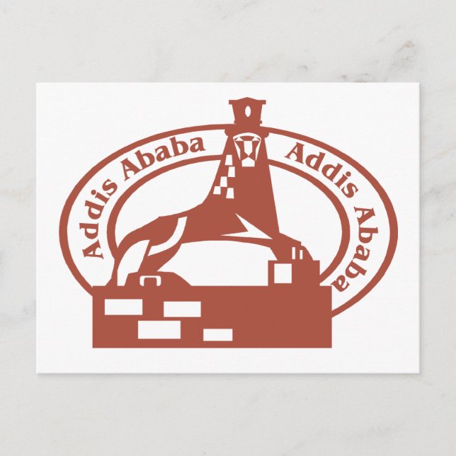 Addis Ababa Briefmarke Postkarte (Vorderseite)