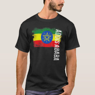 Addis Abeba Äthiopien Flag für Äthiopier Männer Fr T-Shirt