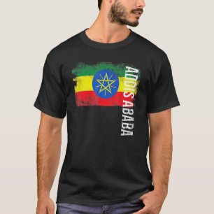 Addis Abeba Äthiopien Flag für Äthiopier Männer Fr T-Shirt
