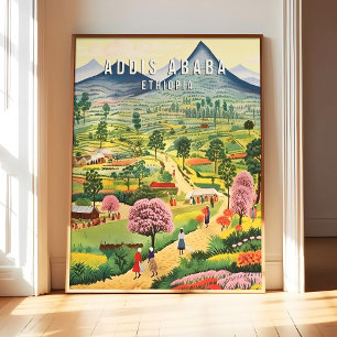 Addis Abeba Äthiopien Poster Art Druck, Berühmte S