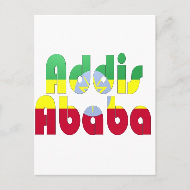 Addis Abeba, Äthiopien Postkarte (Vorderseite)
