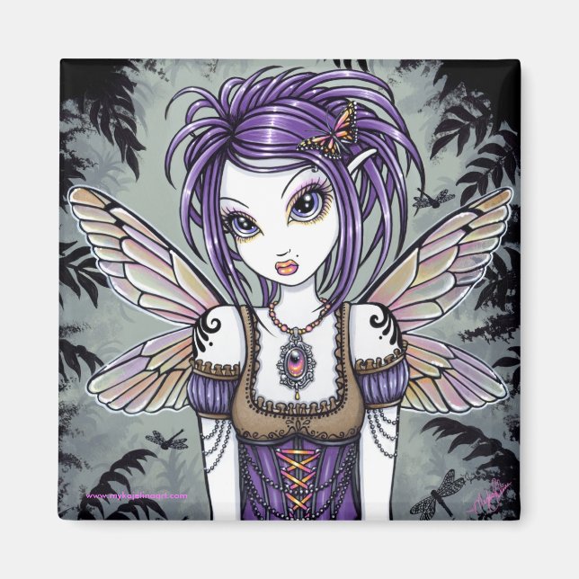 "Addison" Dragonfly Fairy Art Magnet (Vorne)