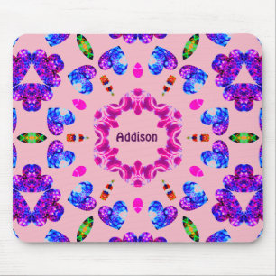 ADDISON~ Glittering Herzmuster ~ Personalisiert ~ Mousepad