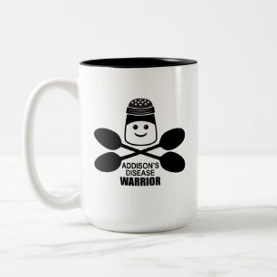 Addison-Krankheit-Krieger-Tasse Zweifarbige Tasse
