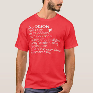 Addison Name Addison Definition Addison Weiblicher T-Shirt