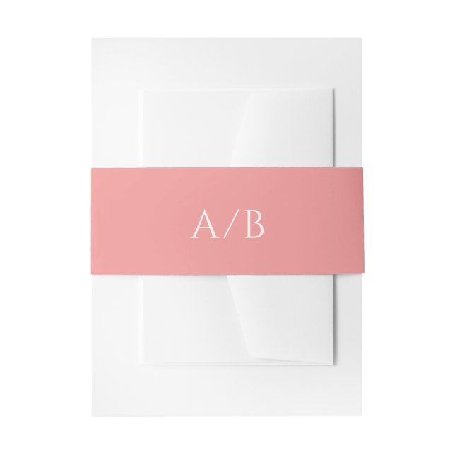 Addison Pink Classic Hochzeit Einladungsbanderole (Vorderseite Beispiel)