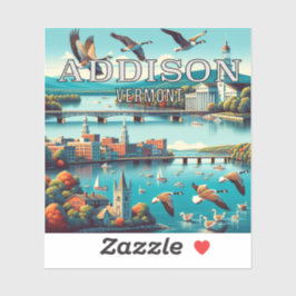Addison Vermont 3 Inch Vinyl Sticker