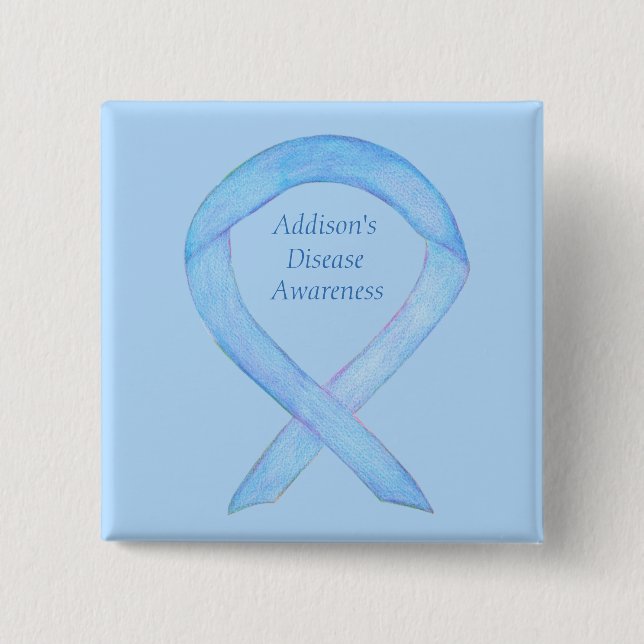 Addison's Disease Awareness Custom Ribbon Art Butt Button (Vorderseite)