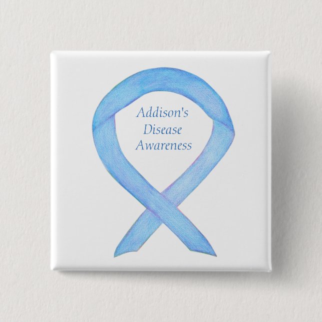 Addison's Disease Awareness Custom Ribbon Art Butt Button (Vorderseite)