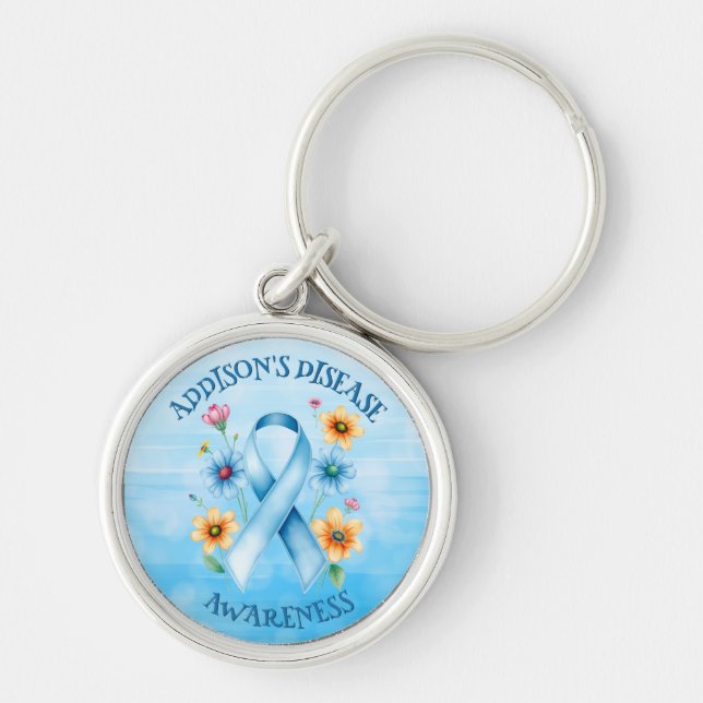 Addison's Disease Awareness Ribbon Schlüsselanhänger (Vorne)