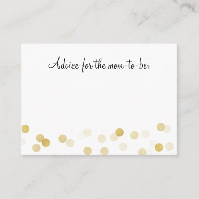 Addon Card Baby Dusche Gold Foil Glitzer Lights Hinweiskarte (Vorderseite)