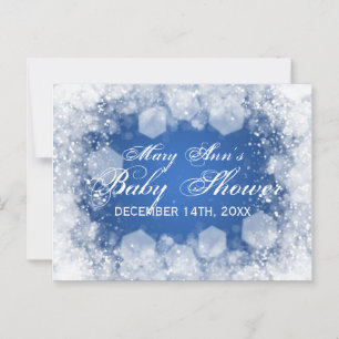 Addon Card Baby Dusche Night Sparkle Blau Hinweiskarte